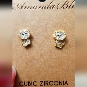 New Amanda Blu Earrings 3D kittens